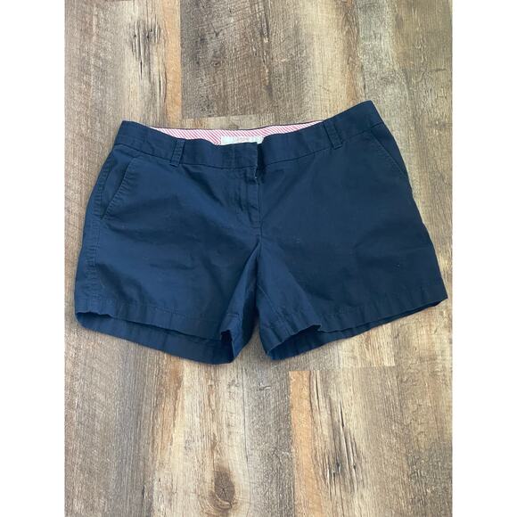 J. Crew Navy Chino shorts size 10 , 100% Cotton - Picture 1 of 7